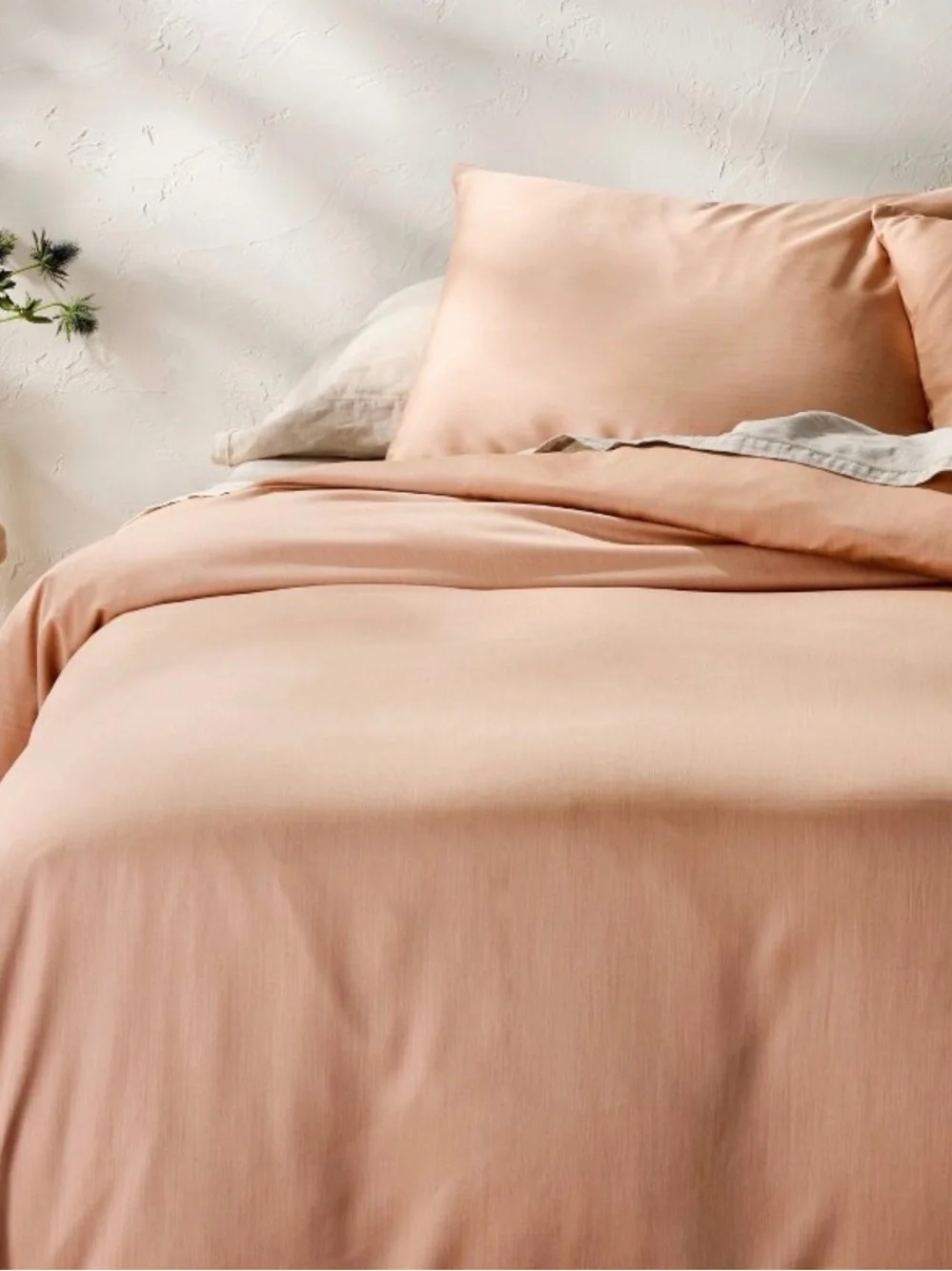 Casaluna King Rayon from Bamboo Duvet Cover Set Light Adobe Clay NWOTi